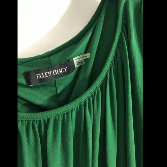 NWD Ellen Tracy Cold Shoulder Long Sleeve‎ Pleated Trim Dress [SZ 20W ] - Picture 3 of 8